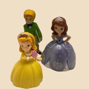 Princess Figurine Set - Yellow, Green, Purple